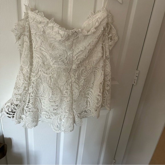 Fashion Nova Lace Off-Shoulder Romper - Picture 6 of 8